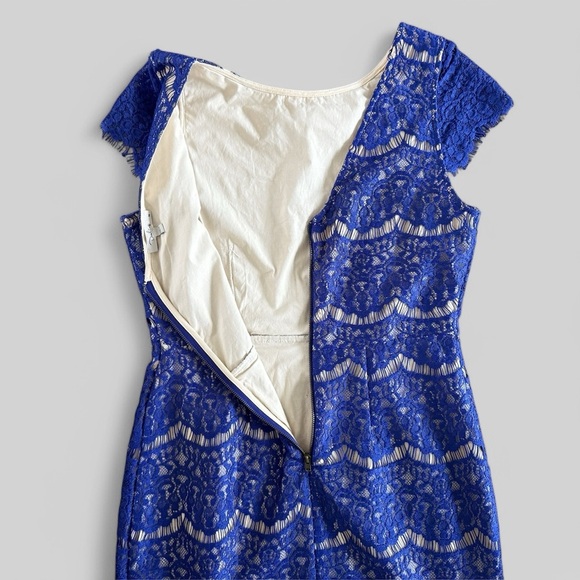 Darling Vintage Blue Candice Lace Dress size Med special event office siren 952 - Picture 14 of 16